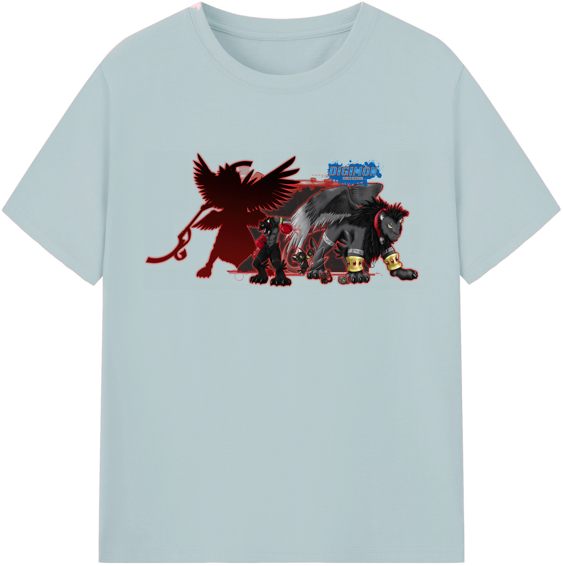 （画像用） Digimon デジタルモンスター/デジモン 綿100％半袖Tシャツ（フロントプリント）